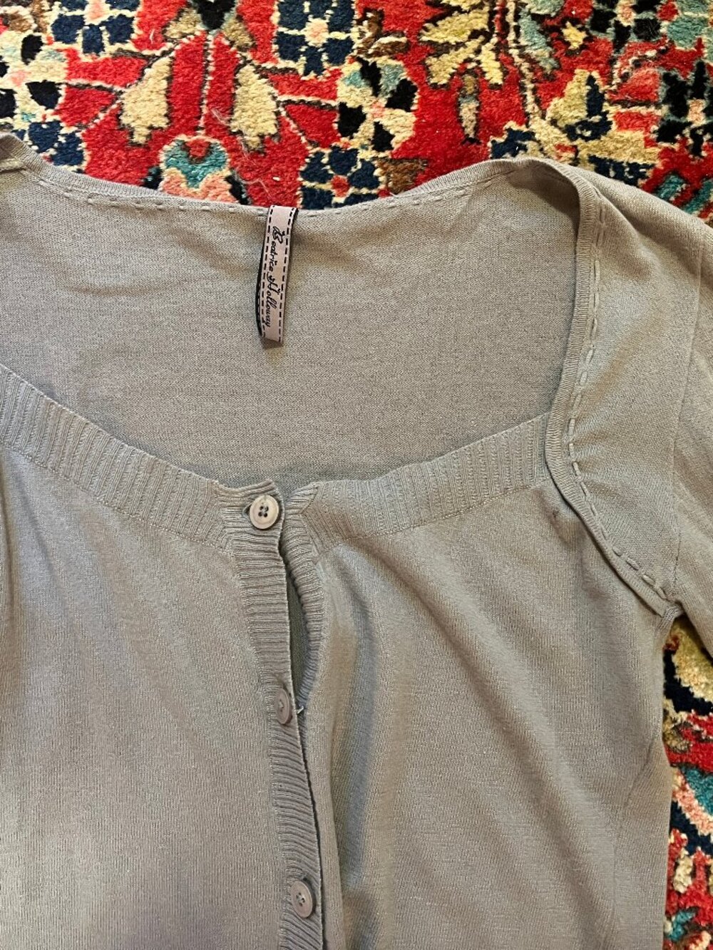 Handmade Square Neck Cardigan - Picture 2 of 4